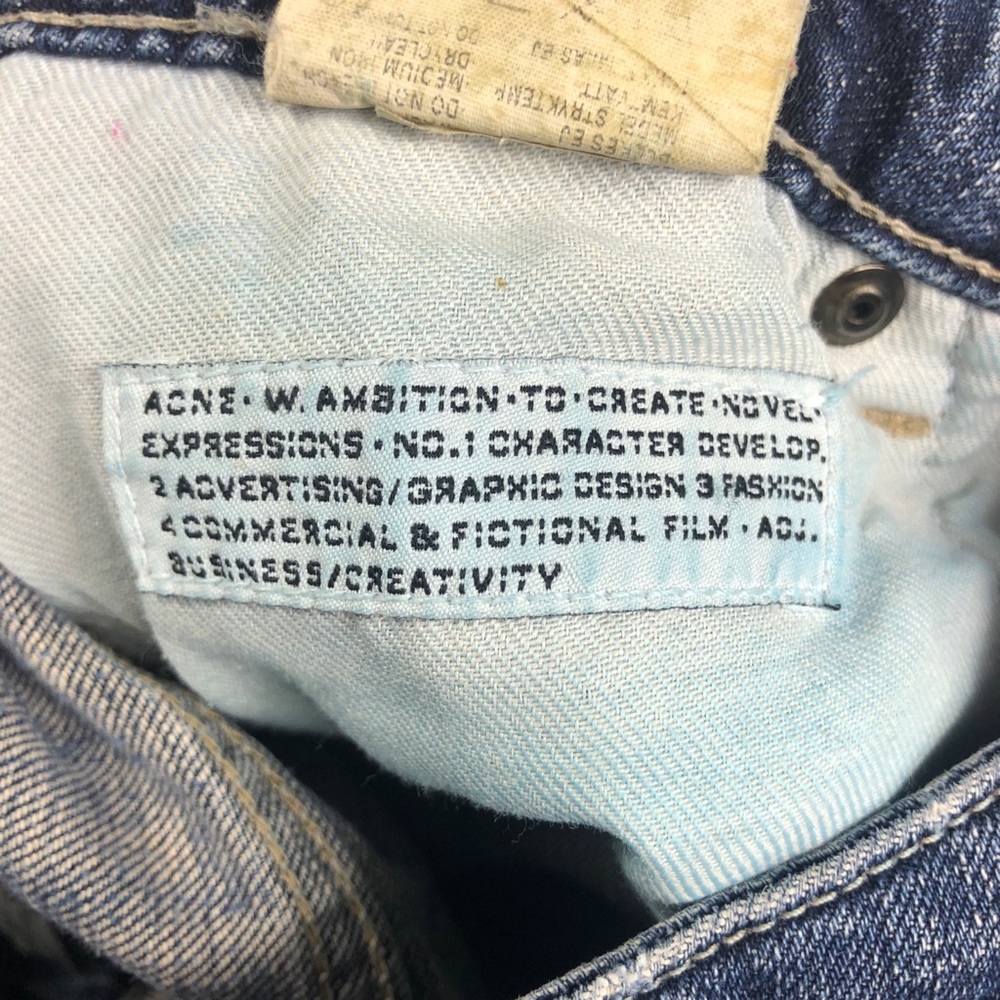 Acne Studios Distressed Blue Jeans sz 28 - Picture 6 of 8